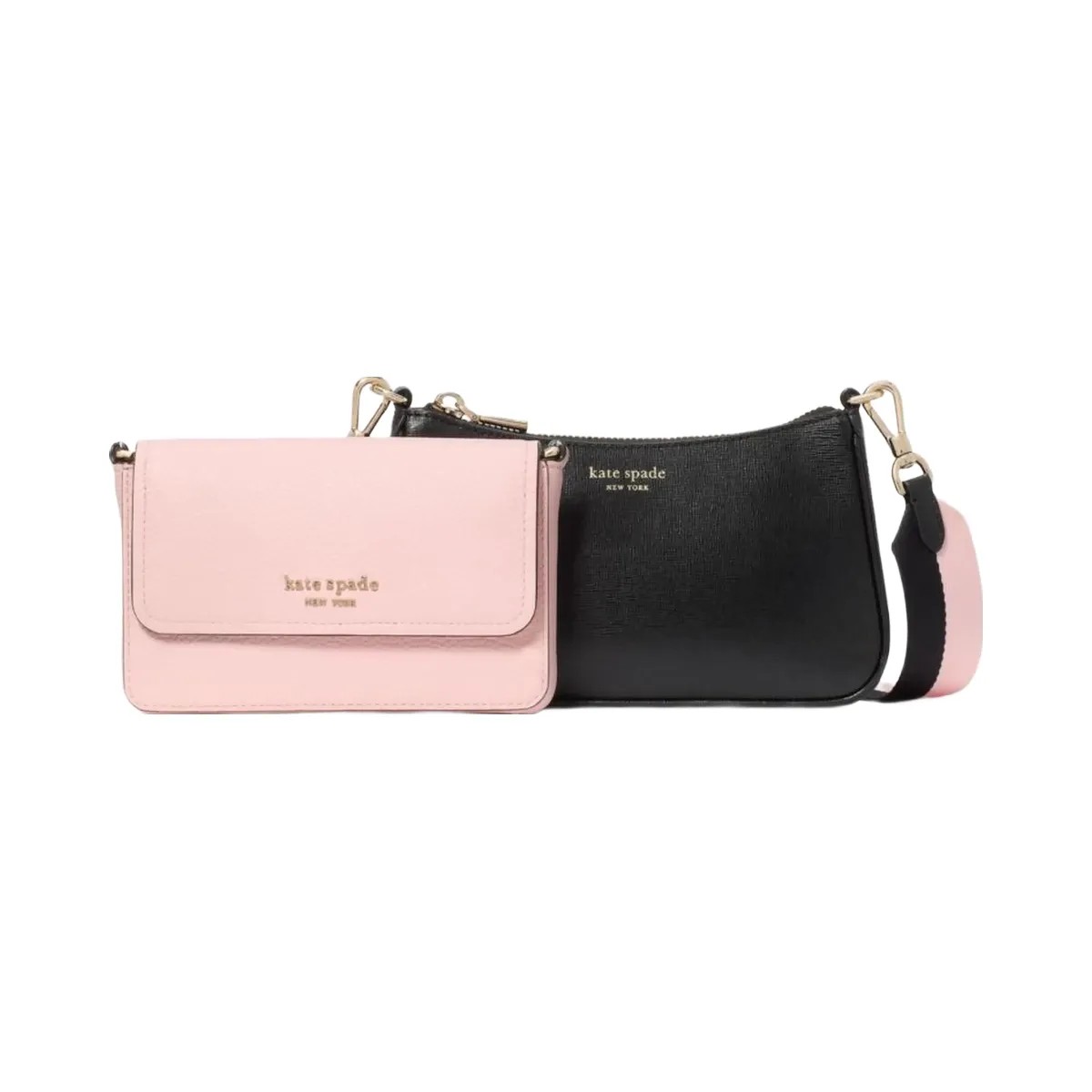 Kate Spade Double Up Colorblocked Crossbody Pastry Pink Multi - HypeFly India View 1