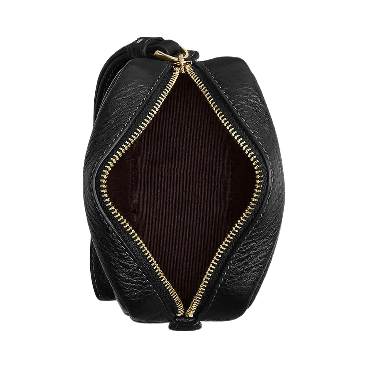 Coach Pouch Wristlet Pebbled Leather-Gold-Black - HypeFly India View 4