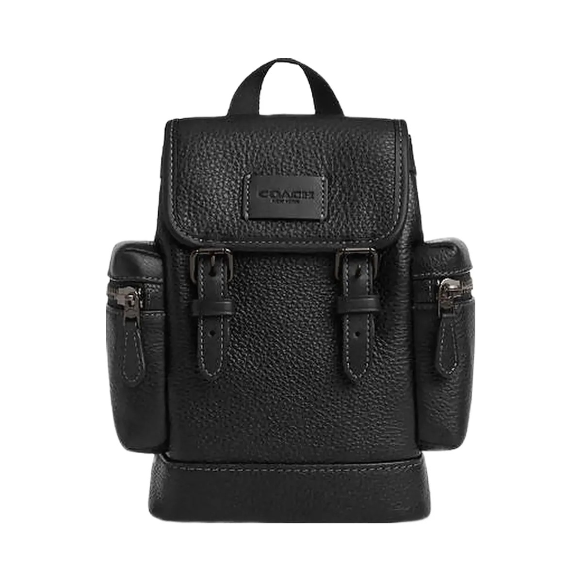 Coach Sprint Sling Pack Pebbled Leather-Black Copper-Black - HypeFly India View 1