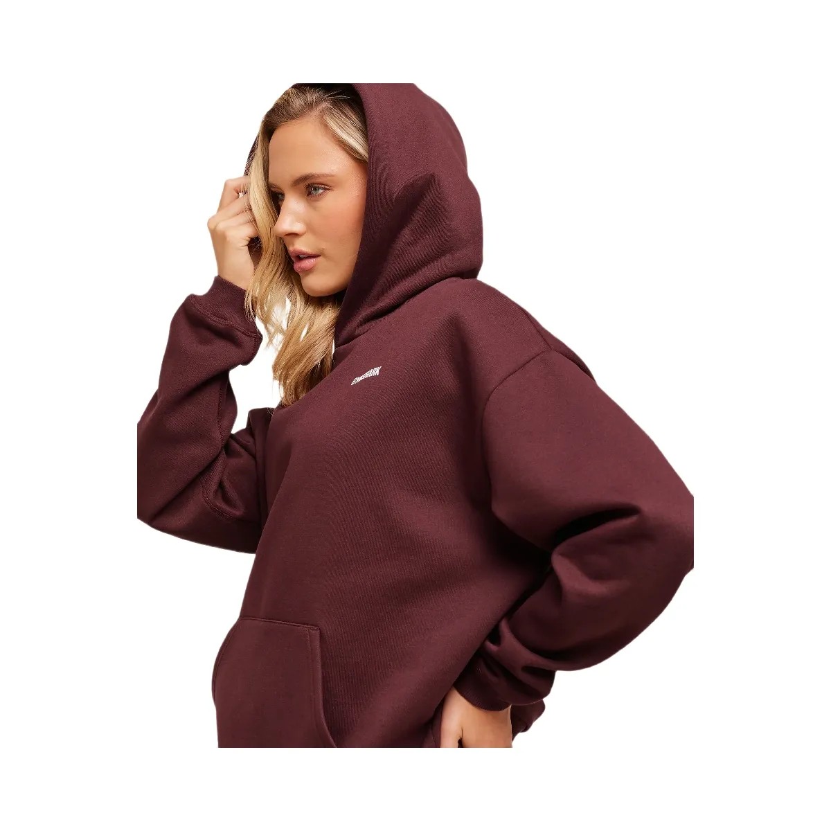 Gymshark Cosy Luxe Hoodie - Rich Maroon - HypeFly India View 4