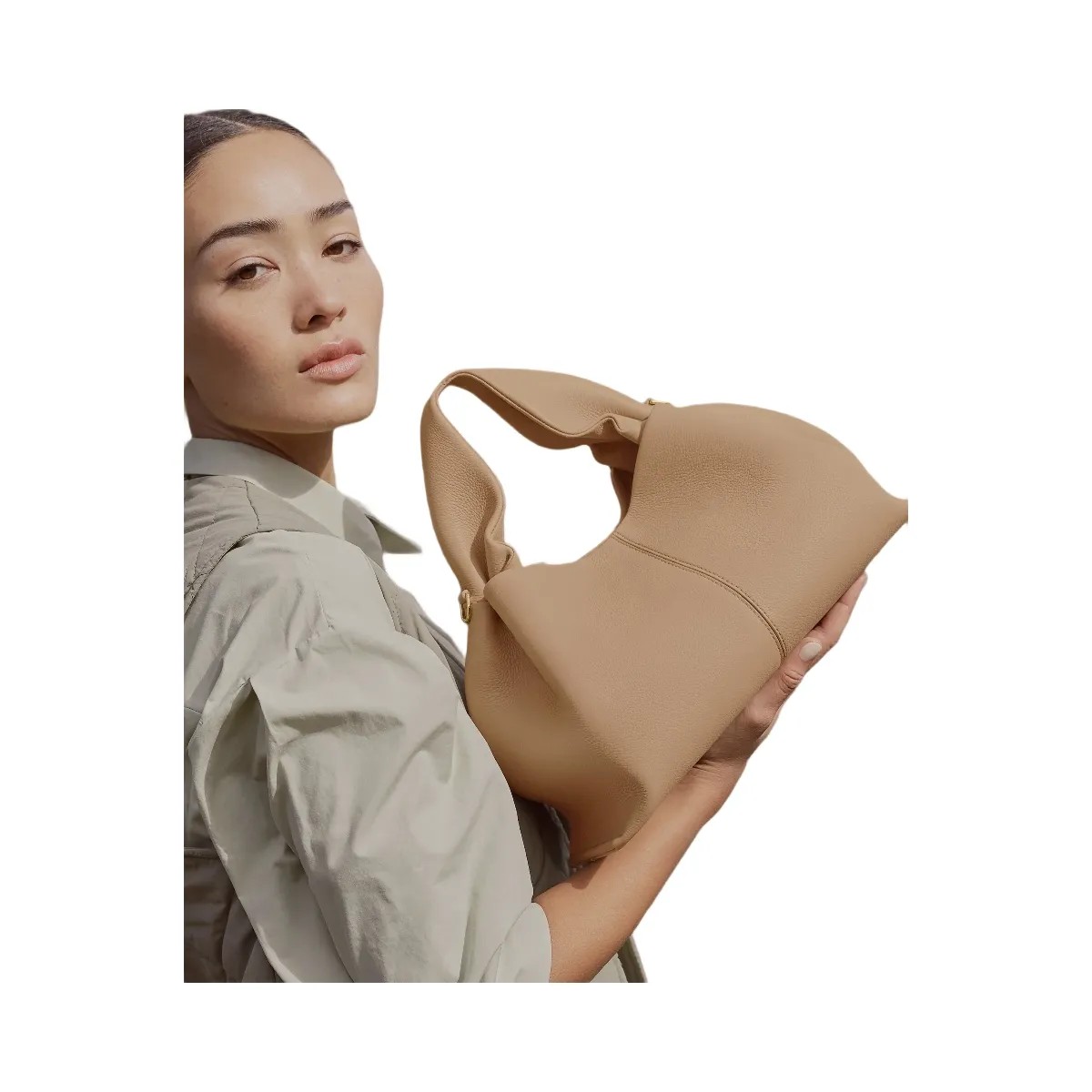 Polene Numero Neuf Textured Beige - HypeFly India View 4