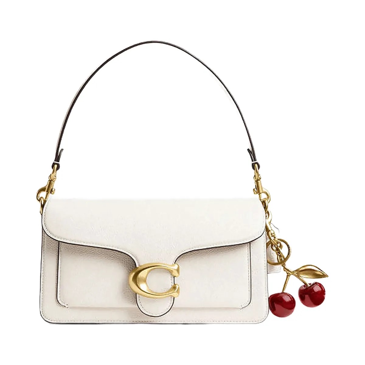 Coach Tabby Shoulder Bag 26 Polished Pebble Leather-Brass-Chalk - HypeFly India View 1