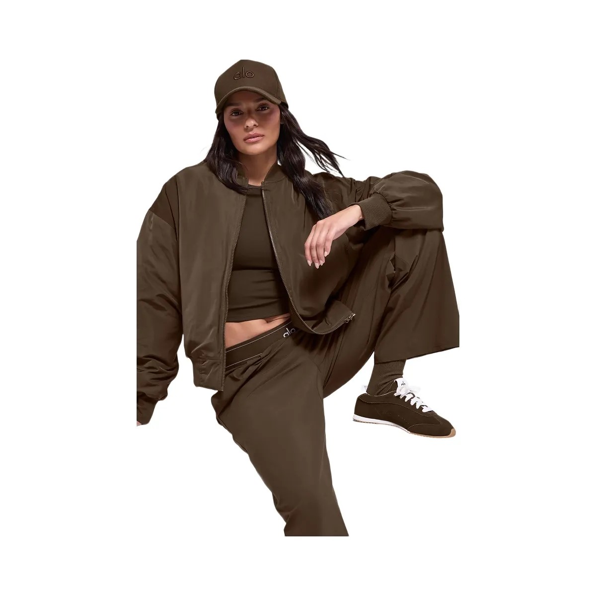 Alo Women's Faux Fur Urbanite Bomber - Espresso - HypeFly India View 5