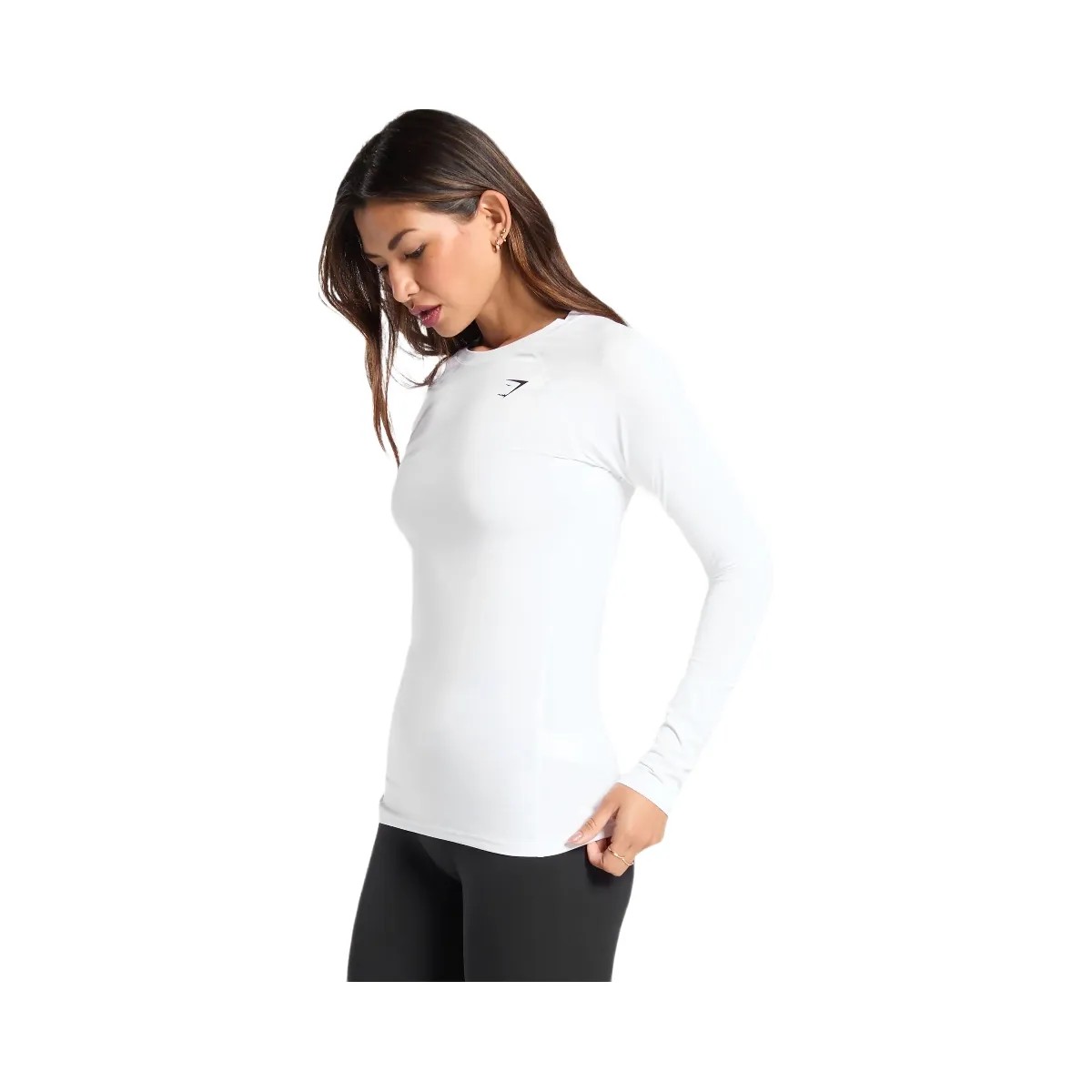 Gymshark Training Baselayer Long Sleeve Top - White - HypeFly India View 3