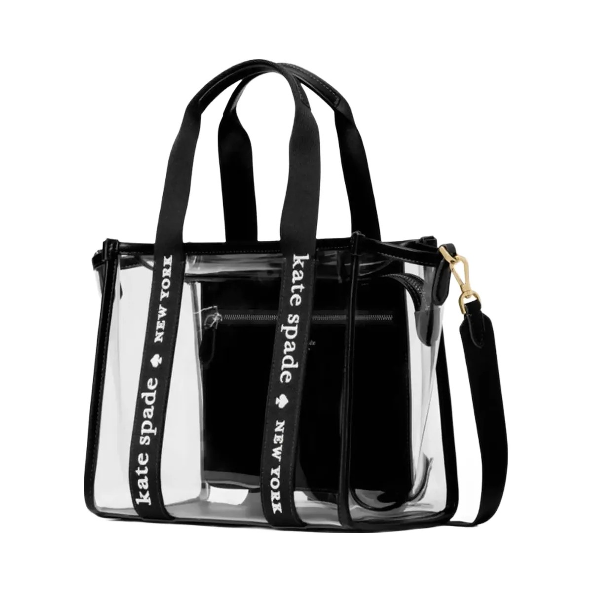 Kate Spade Kip Clear Small Tote Black - HypeFly India View 3