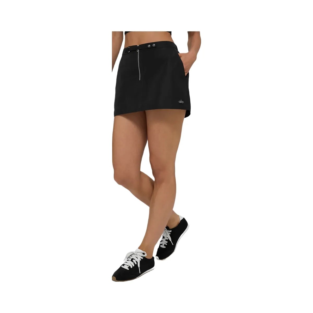 Alo Women's Work It Mini Skirt - Black - HypeFly India View 1