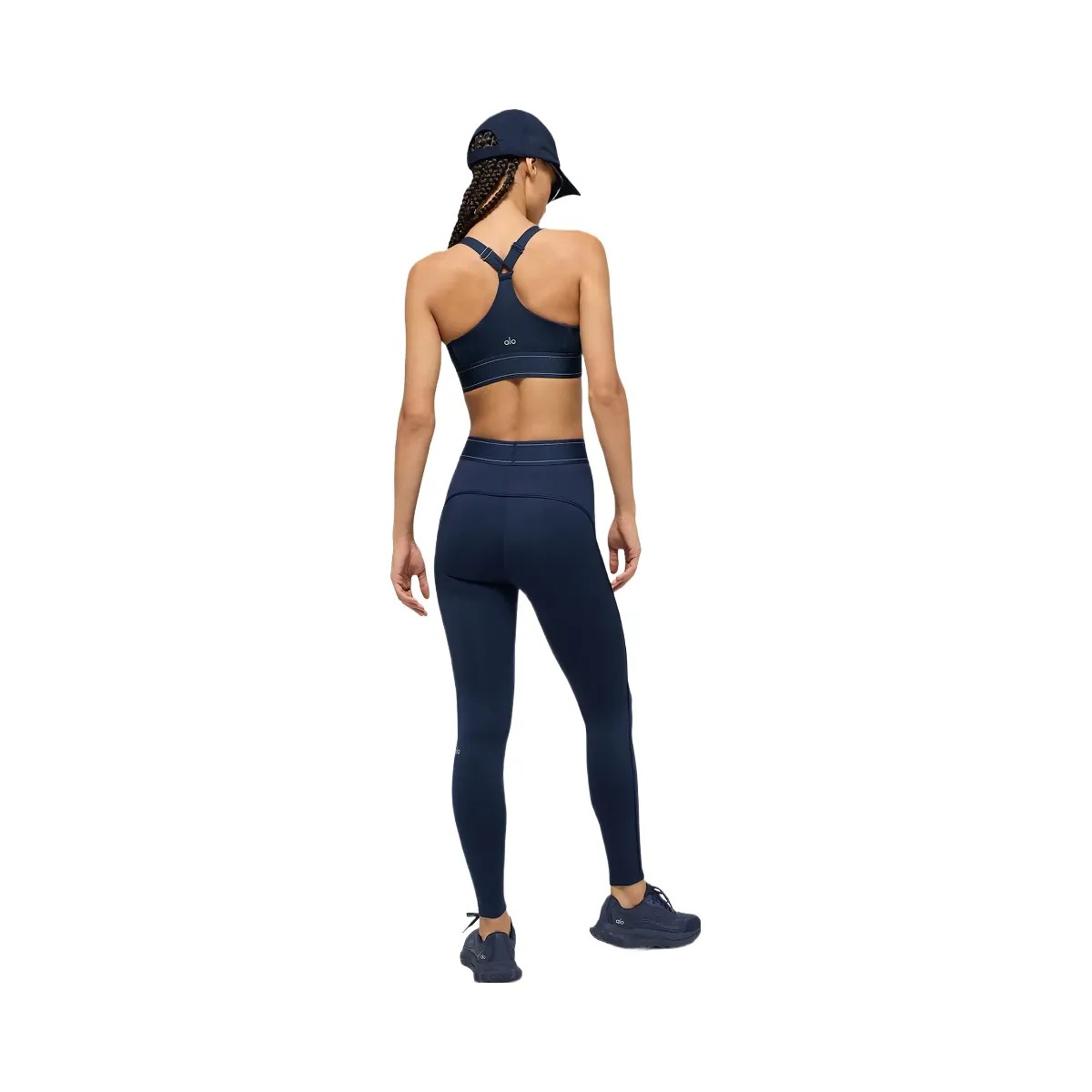Alo Women's Airlift High-Waist Suit Up Legging - Navy/Navy - HypeFly India View 4