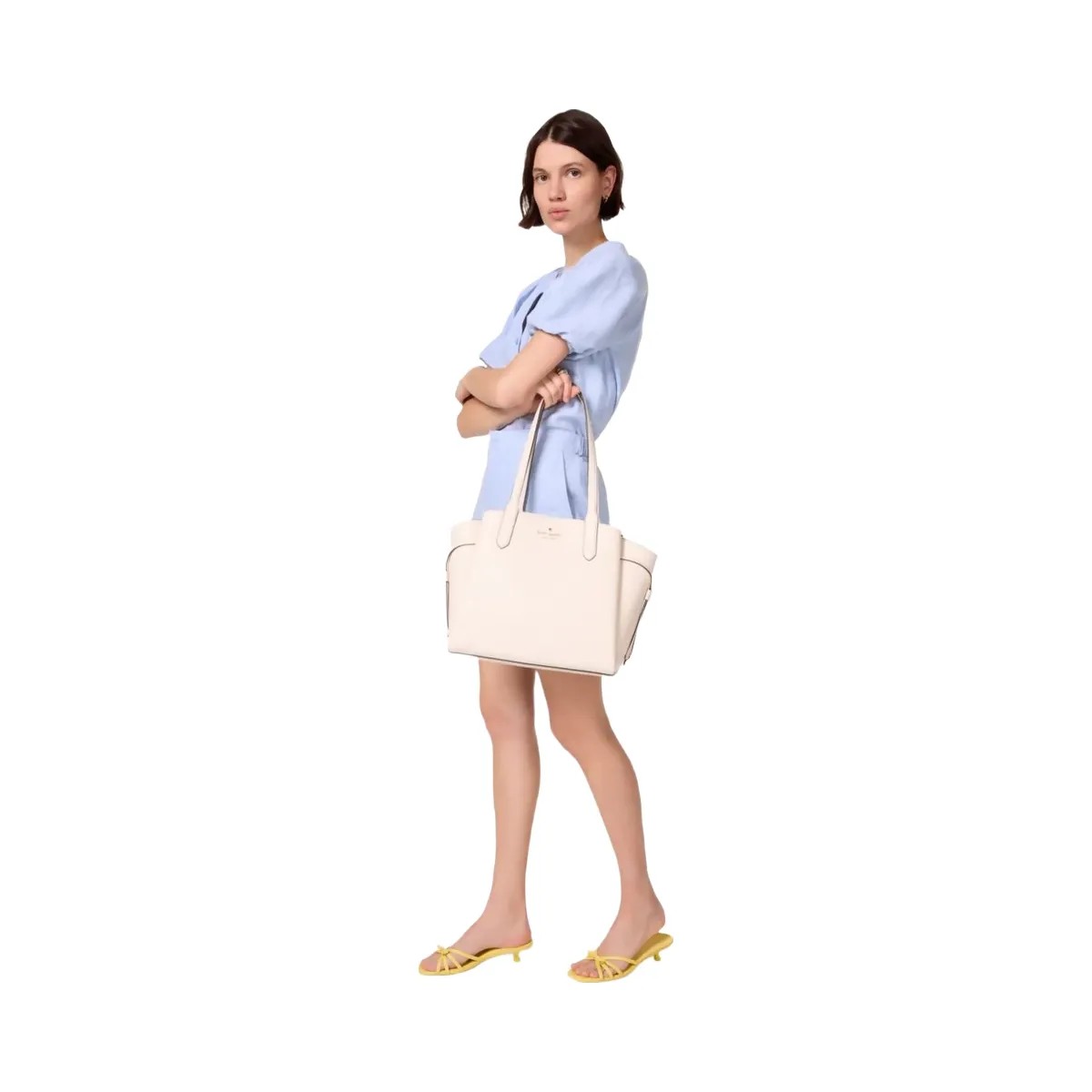 Kate Spade Dumpling Medium Tote Parchment - HypeFly India View 2