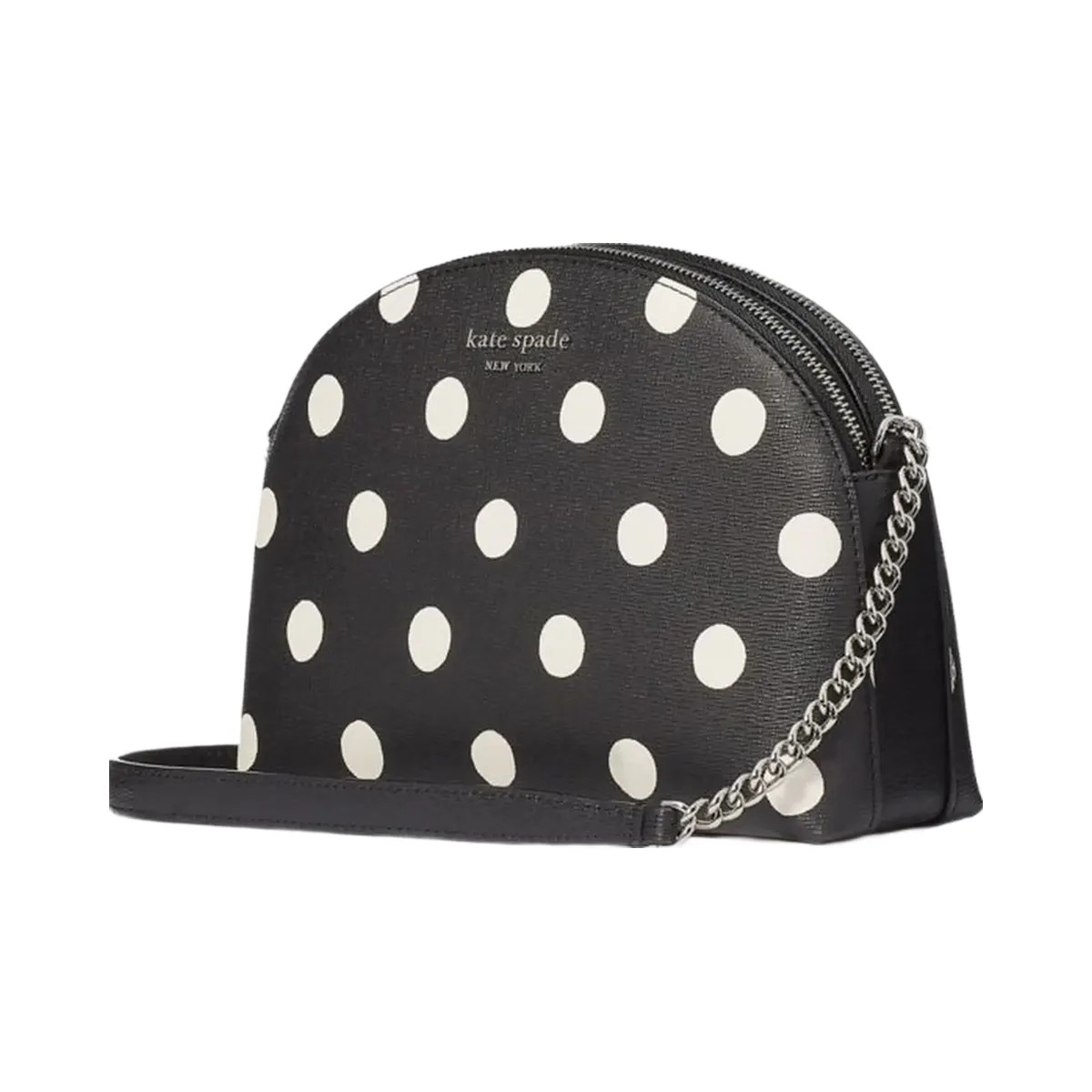 Kate Spade Morgan Sunshine Dot Double zip Dome Crossbody Black Multi - HypeFly India View 3