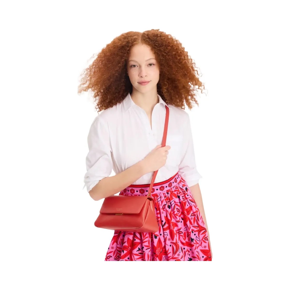 Kate Spade Grace Convertible Shoulder Bag Flame Scarlet - HypeFly India View 2