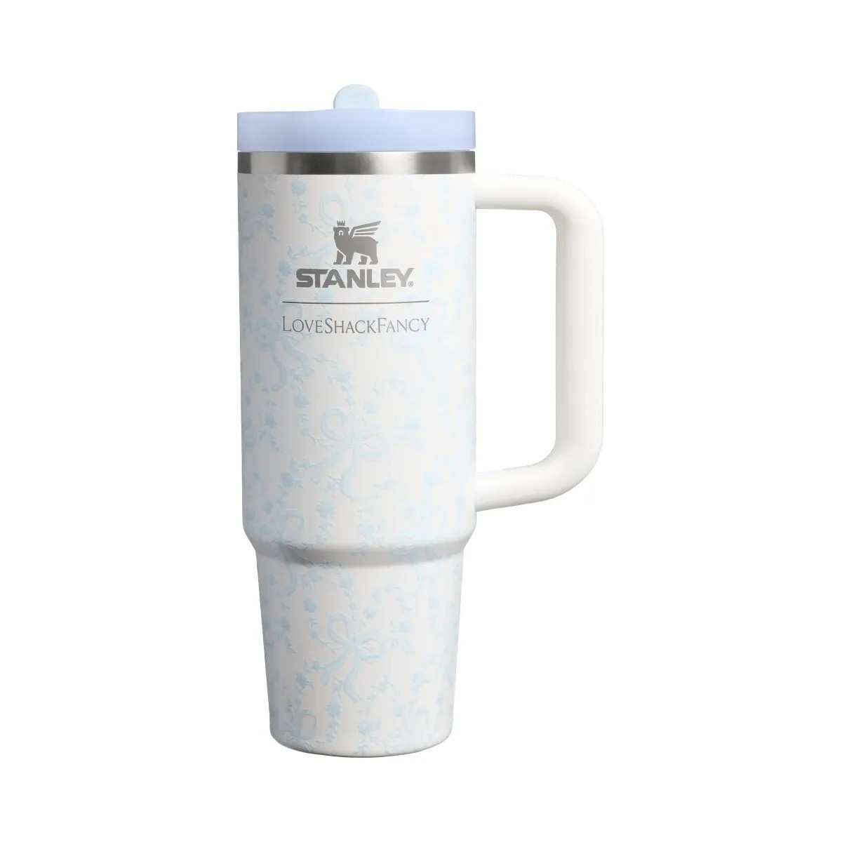 Stanley 1913 x LoveShackFancy Holiday The Quencher Details ProTour Tumbler Set 2-pack Coquette Bow Winter Ice - HypeFly India View 1