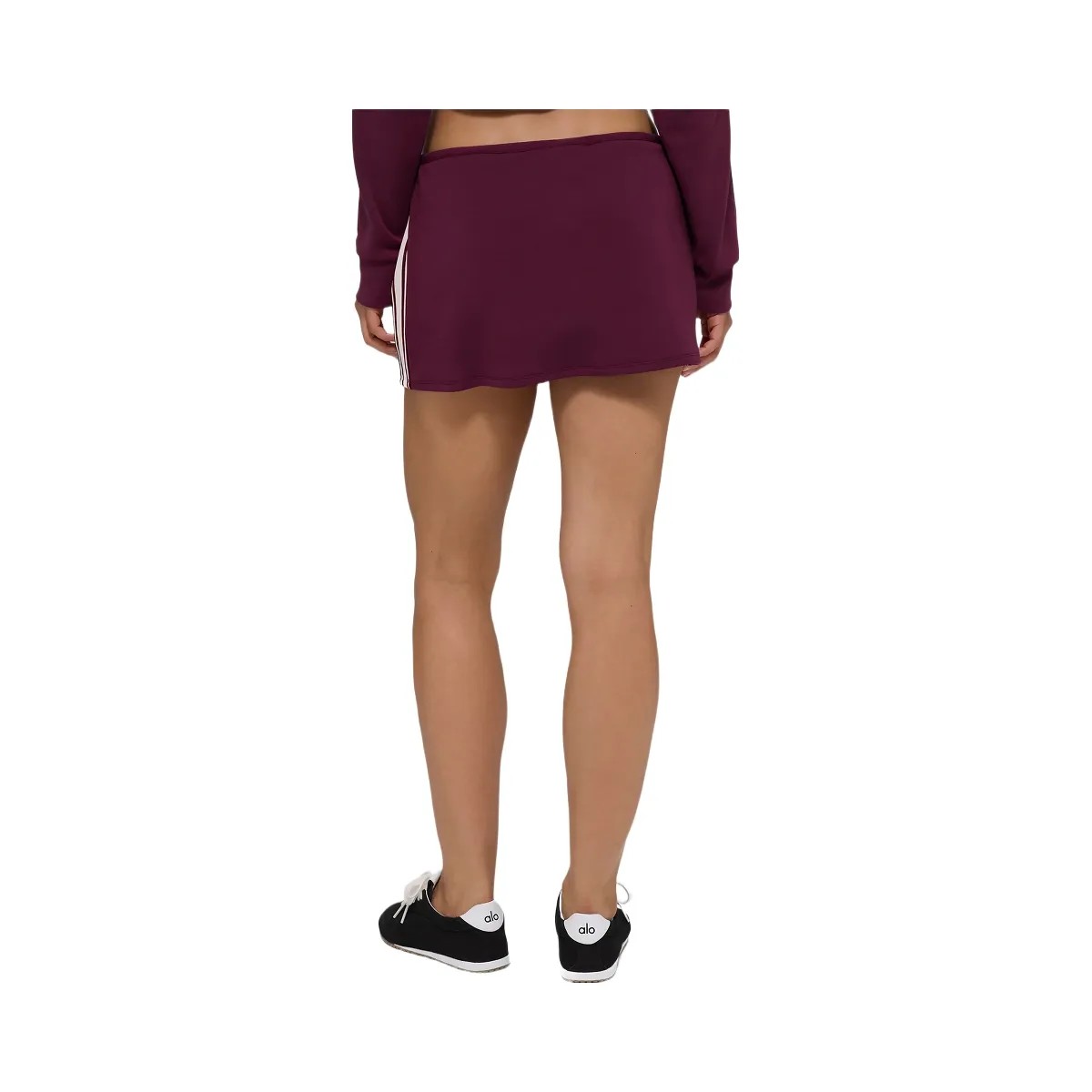 Alo Women's Track Star Mini Skirt - Burgundy - HypeFly India View 3