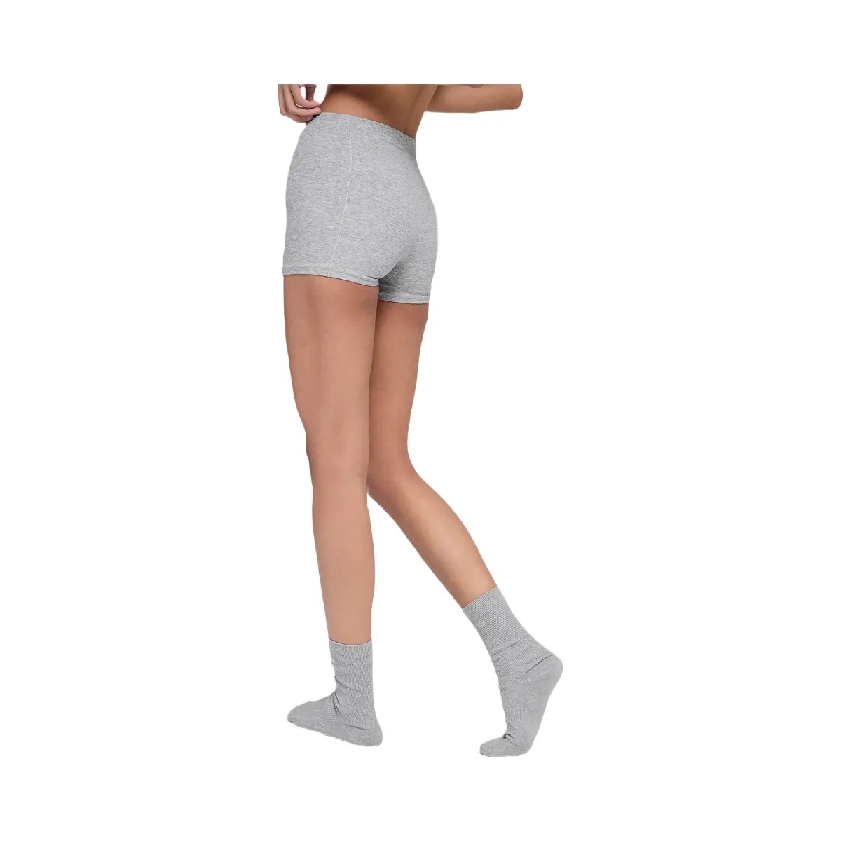 Alo Women's soft Sincere Micro Short - Athletic Heather Grey - HypeFly India View 2