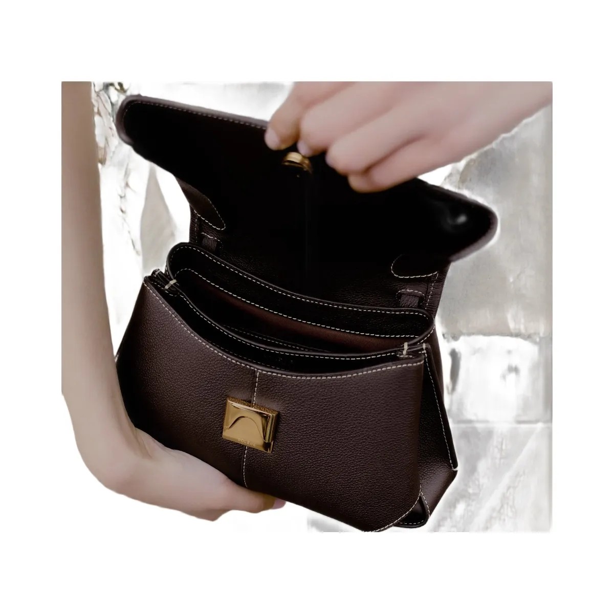 Polene Mokki Mini Textured Ebony - HypeFly India View 5