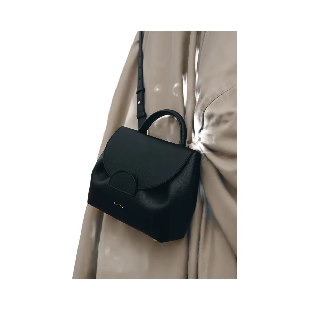 Polene Numero Un Nano Textured Black - HypeFly India View 6