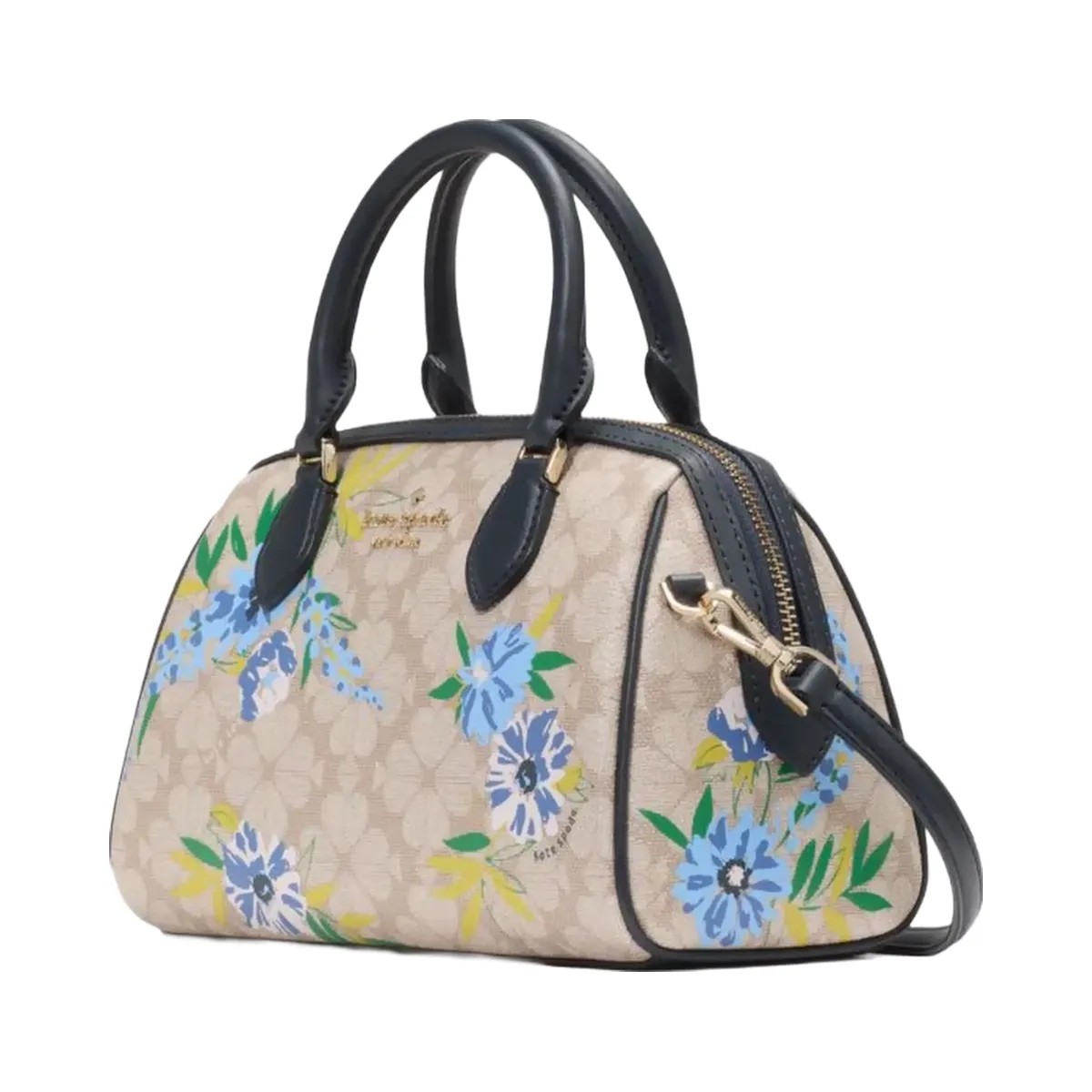 Kate Spade Flower Floral Small Dolly Duffle Blazer Blue Multi - HypeFly India View 3