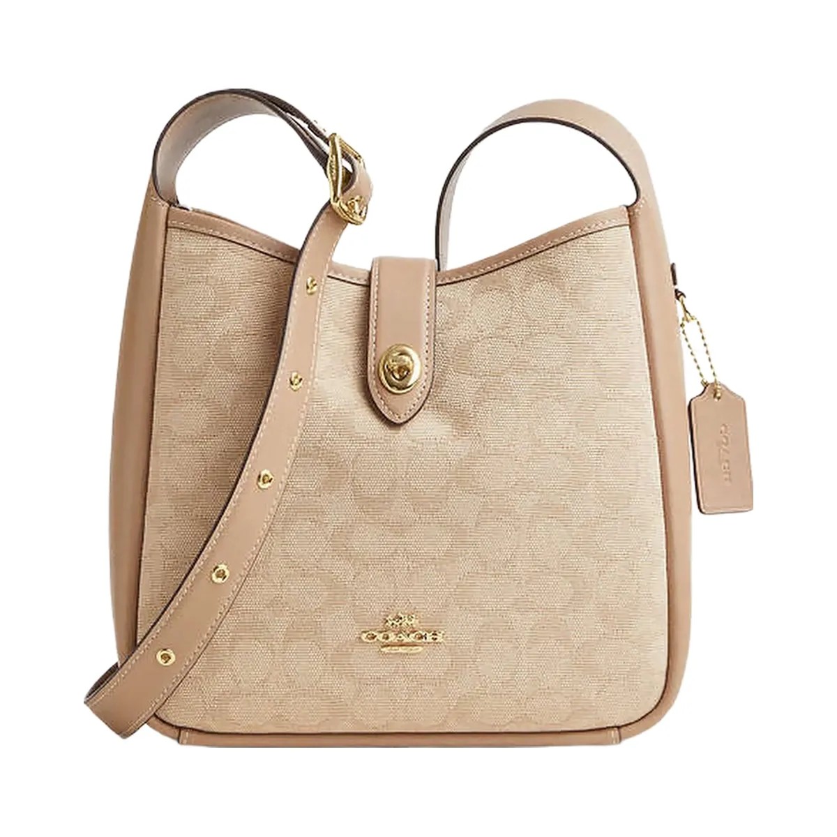 Coach Hadley Convertible Crossbody Bag With Signature Canvas Im-Dark Natural Multi - HypeFly India View 1