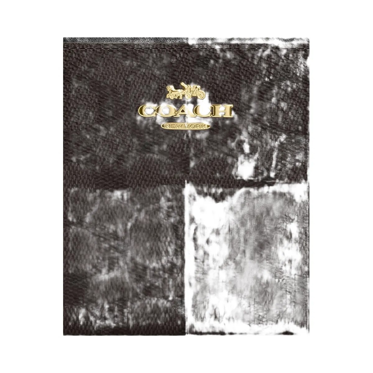 Coach Large Corner Zip Wristlet In Signature Canvas Signature Canvas-Gold-Walnut-Black - HypeFly India View 2