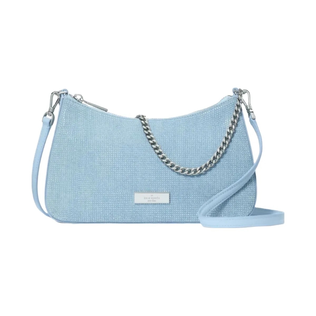Kate Spade Margot Studded Denim Convertible Crossbody Blue Multicolor - HypeFly India View 1
