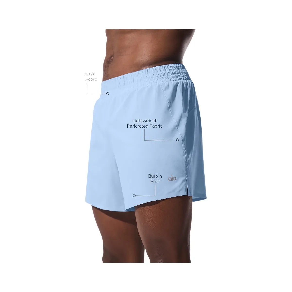 Alo Men's 5" Adapt Running Short - Seashell Blue - HypeFly India View 2