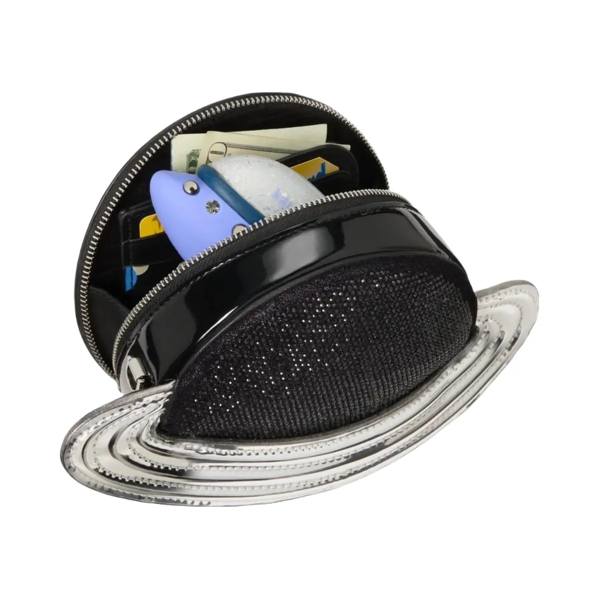 Kate Spade Out Embellished Metallic Micro Crossbody Black Multi - HypeFly India View 6