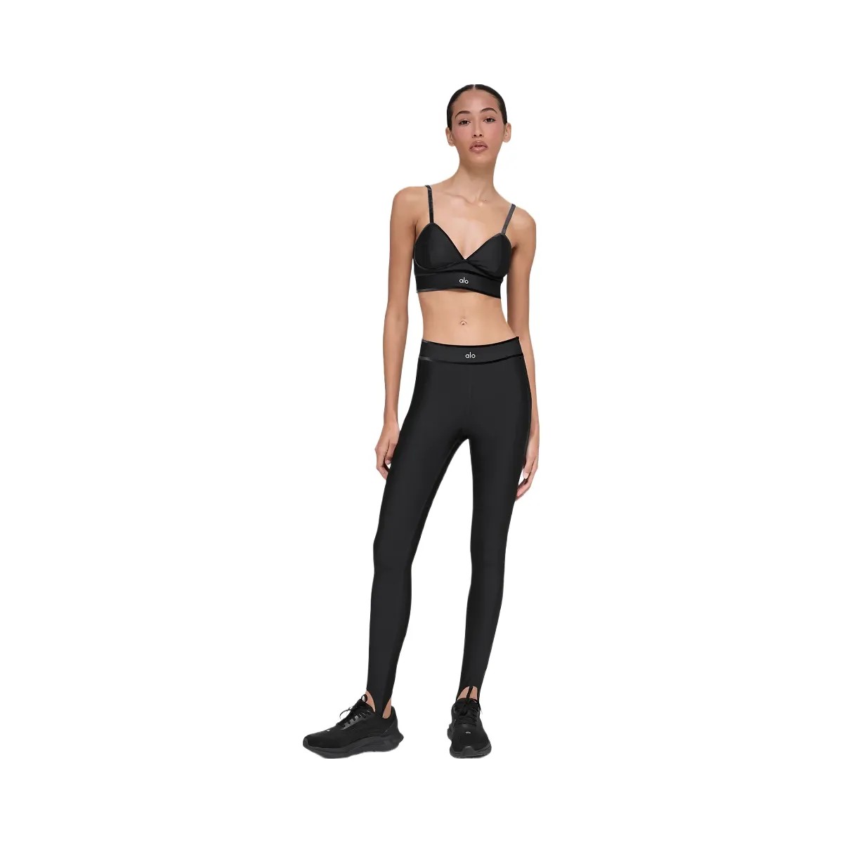 Alo Women's Airlift Love Language Bra - Black - HypeFly India View 1