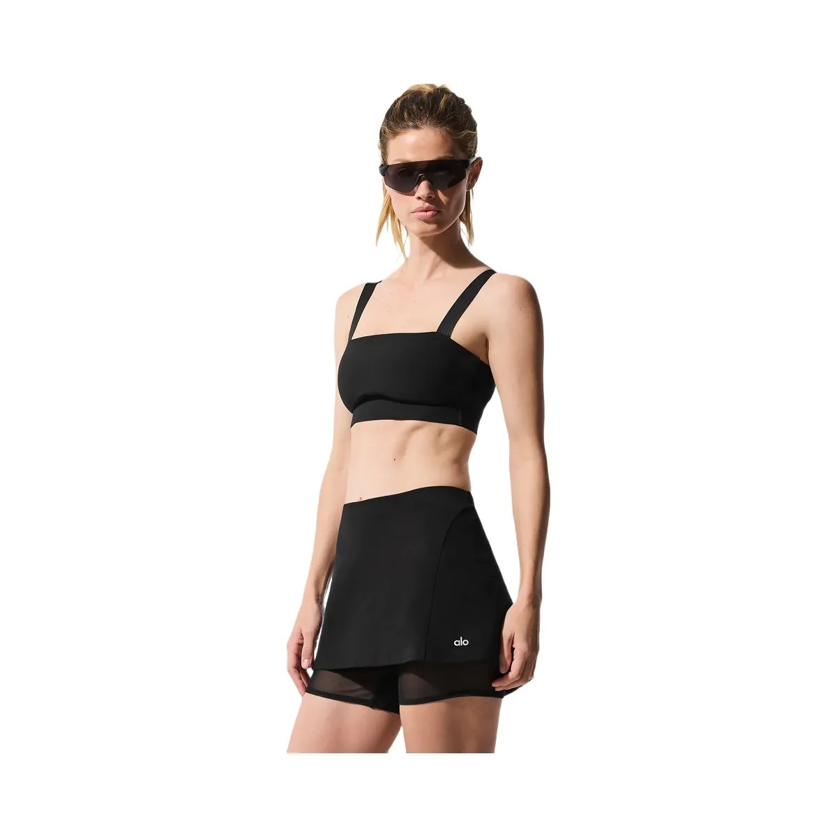 Alo Women's Alosoft Serve It Up Bra - Black - HypeFly India View 4