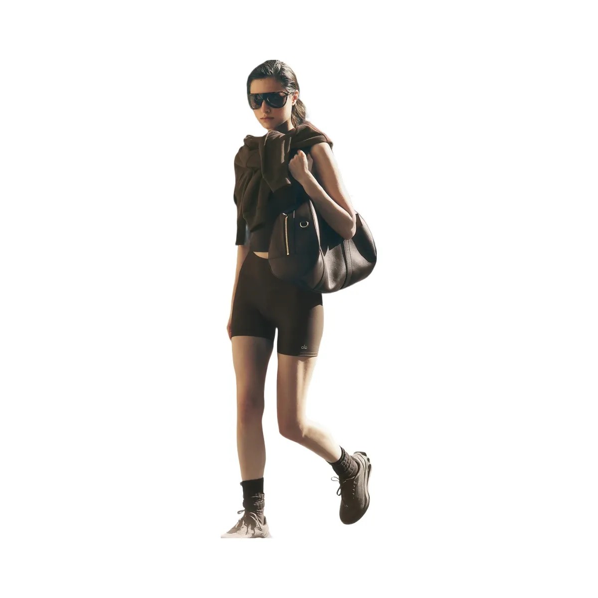 Alo Women's 5" Airlift Energy Short - Espresso - HypeFly India View 6