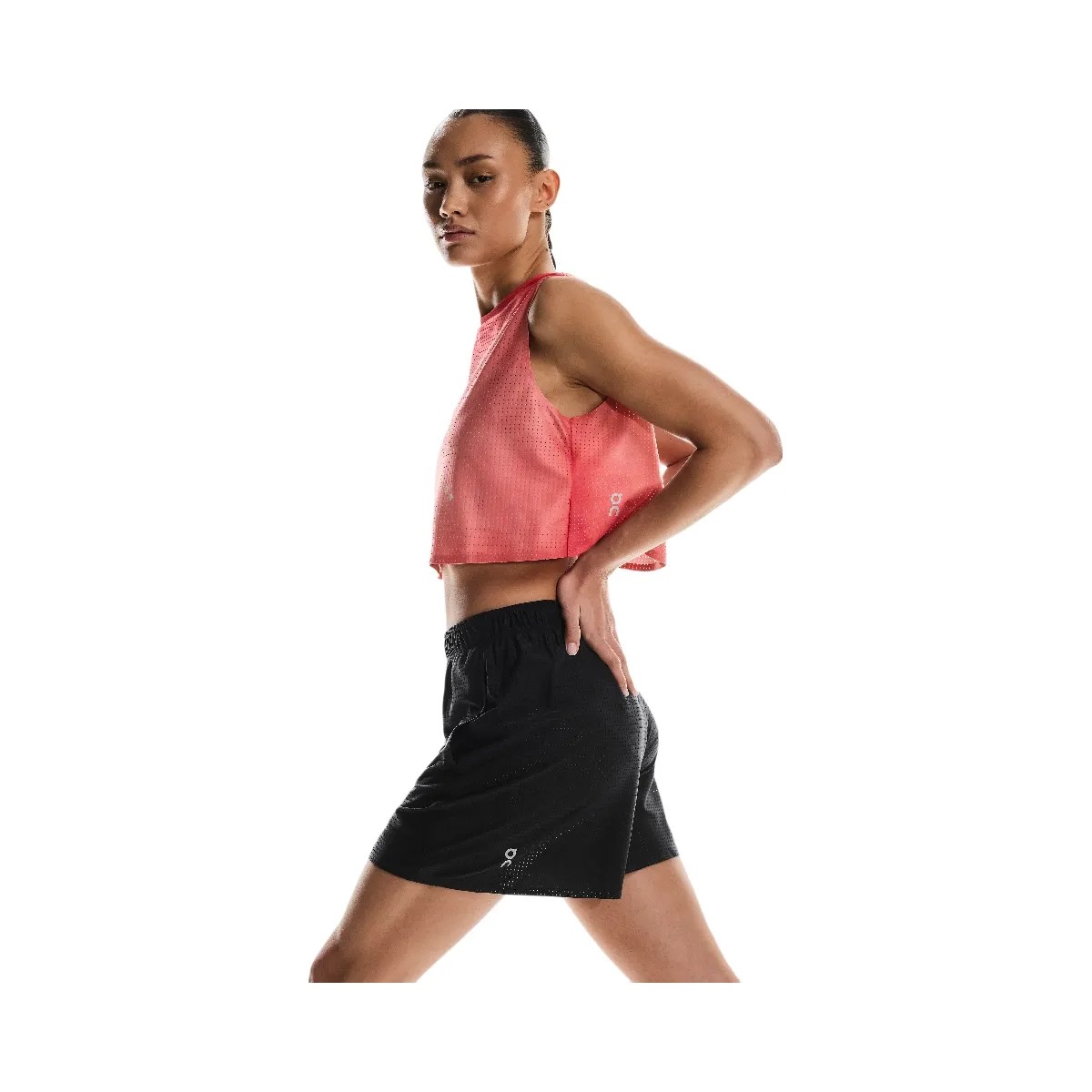 On Pace Mesh Shorts Black - HypeFly India View 5
