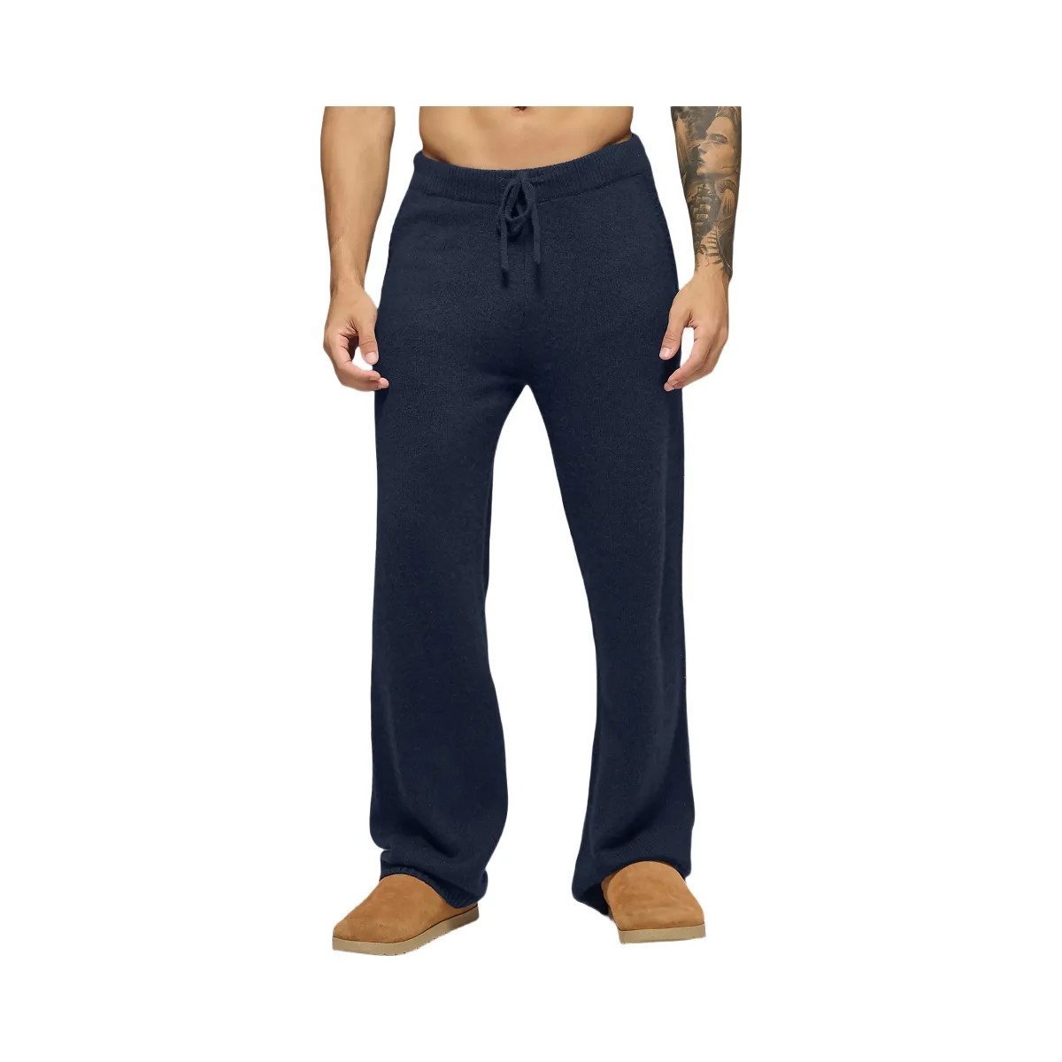Alo Men's Wool Cashmere New Class Sweatpant - Navy - HypeFly India View 2
