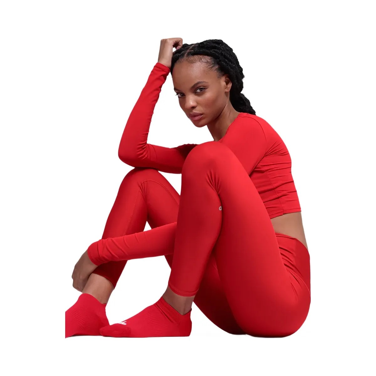Alo Unisex Performance Tab Sock - Bright Red - HypeFly India View 3