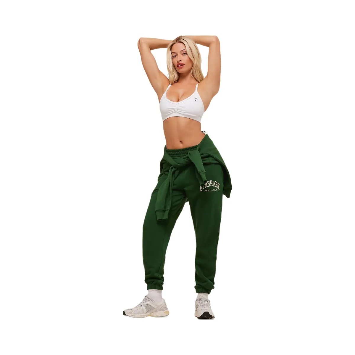 Gymshark Collegiate Graphic Joggers - Athletic Green - HypeFly India View 3