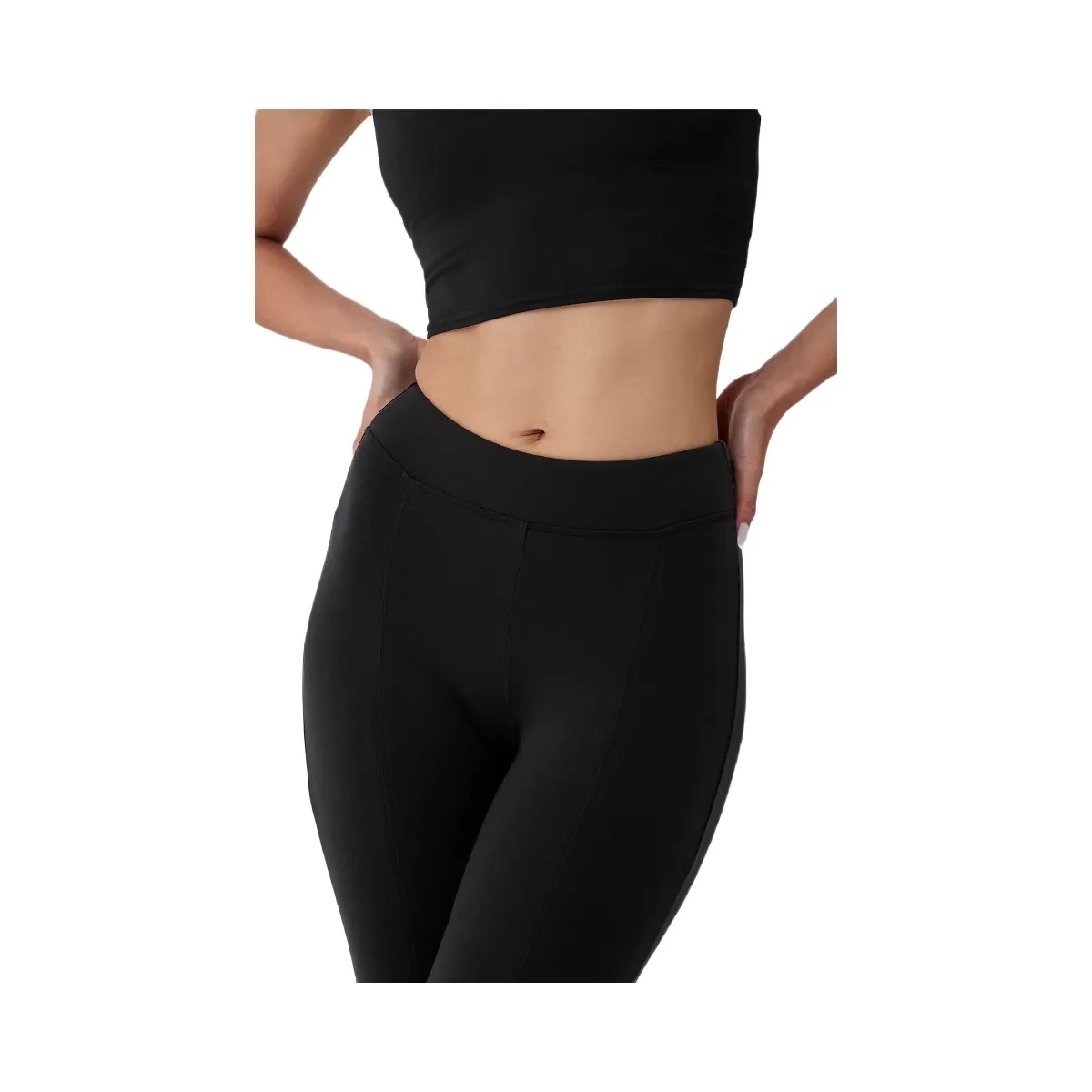 Alo Women's Airbrush High-Waist Flutter Legging - Black - HypeFly India View 4