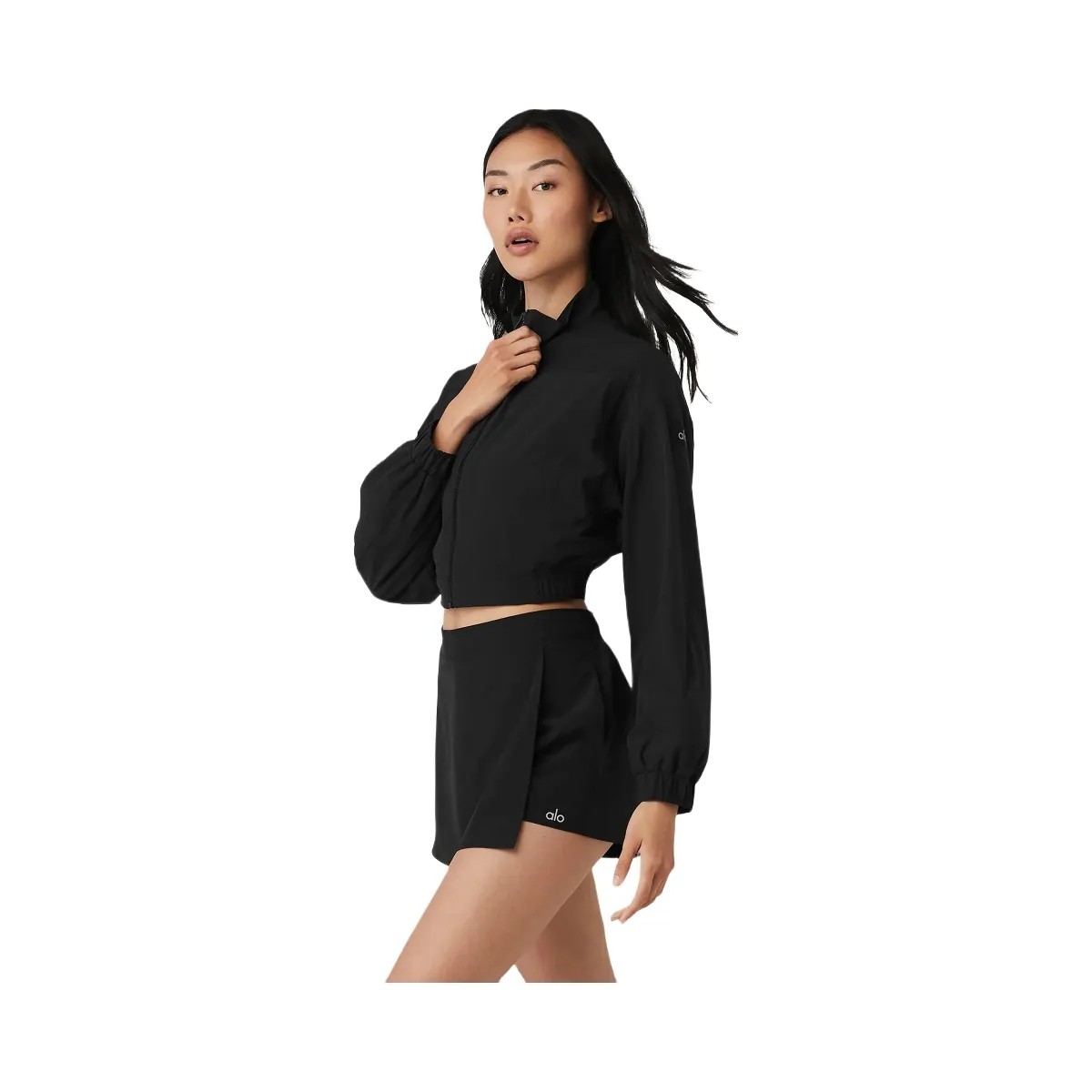 Alo Women's Clubhouse Jacket - Black - HypeFly India View 2