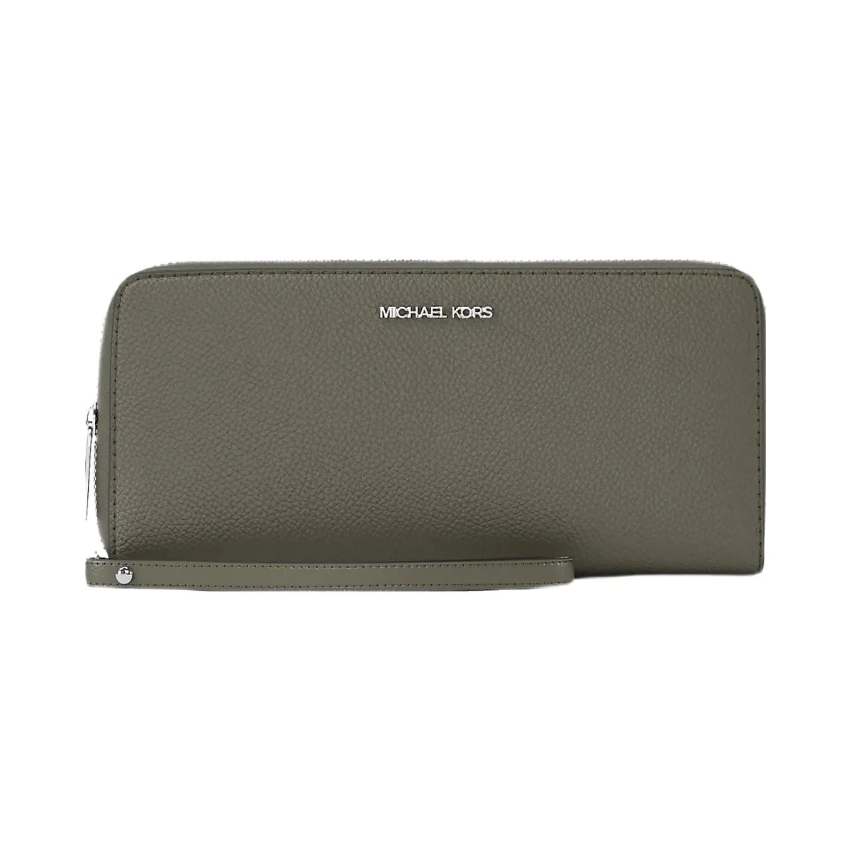 Michael Kors Large Pebbled Leather Continental Wallet Olive - HypeFly India View 1