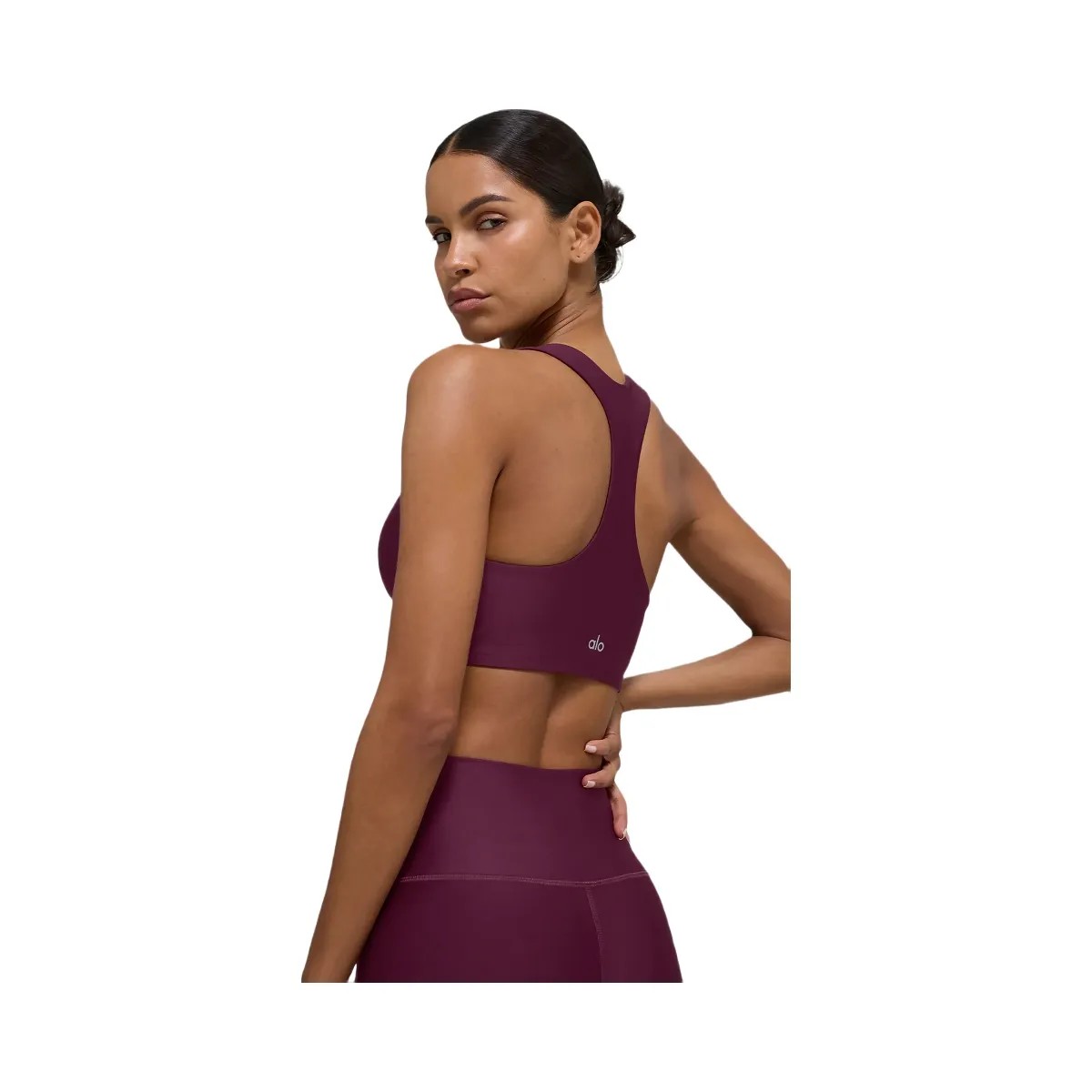 Alo Women's Airlift Advantage Racerback Bra - Burgundy - HypeFly India View 3