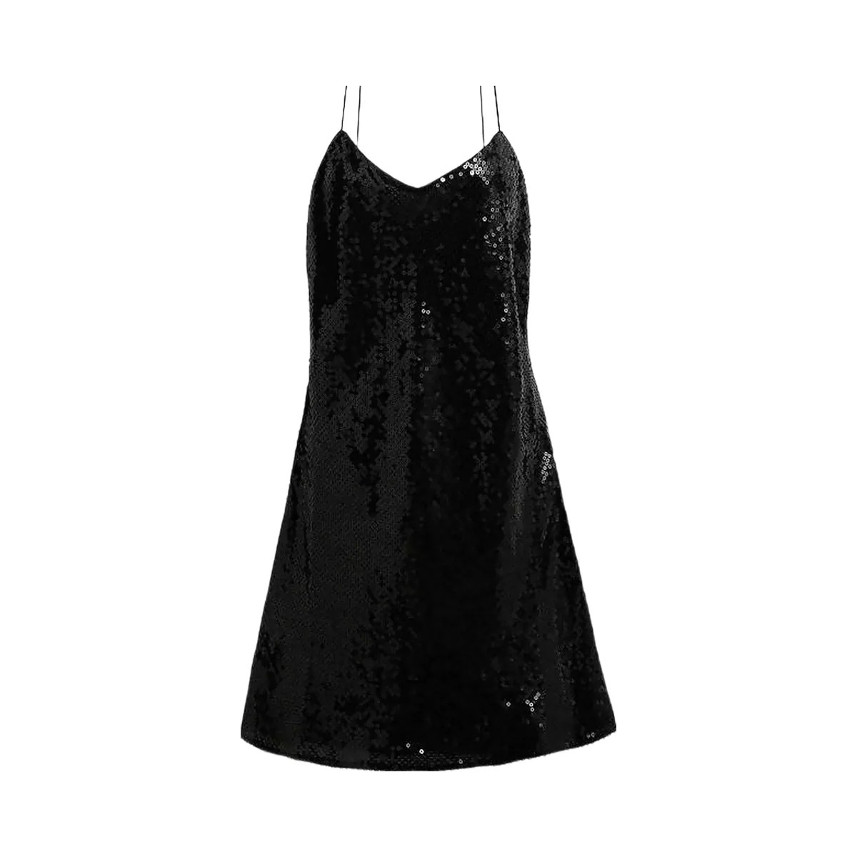Coach Sequin Short Cami Dress Black - HypeFly India View 4