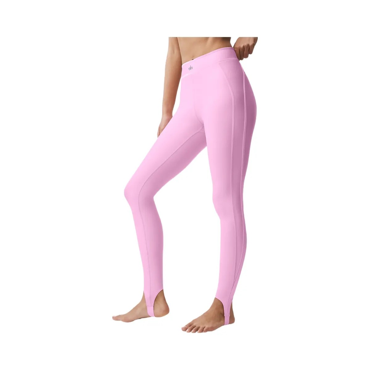 Alo Women's Airlift High-Waist Love Language Stirrup Legging - Candy Heart Pink - HypeFly India View 1