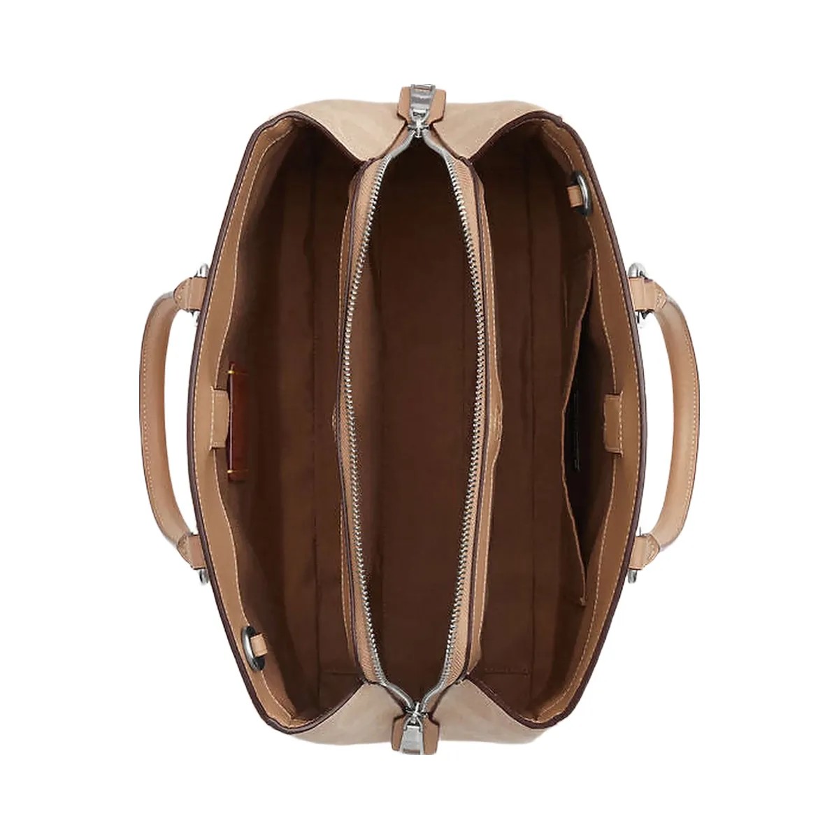 Coach Savannah Carryall Bag In Signature Canvas Signature Canvas-Silver-Sand-Taupe - HypeFly India View 4