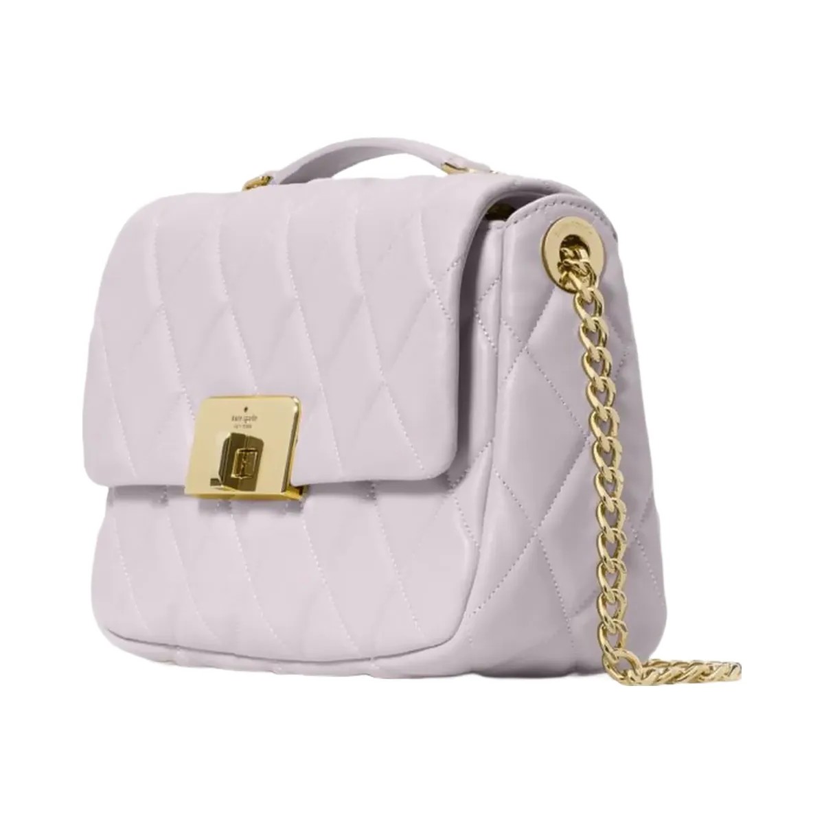 Kate Spade Carey Quilted Small Flap Crossbody Pale Amethyst - HypeFly India View 3