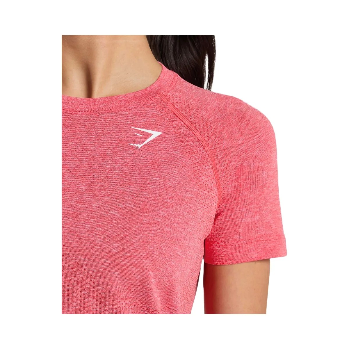 Gymshark Vital Light T-Shirt - Coral Red/Marl - HypeFly India View 3