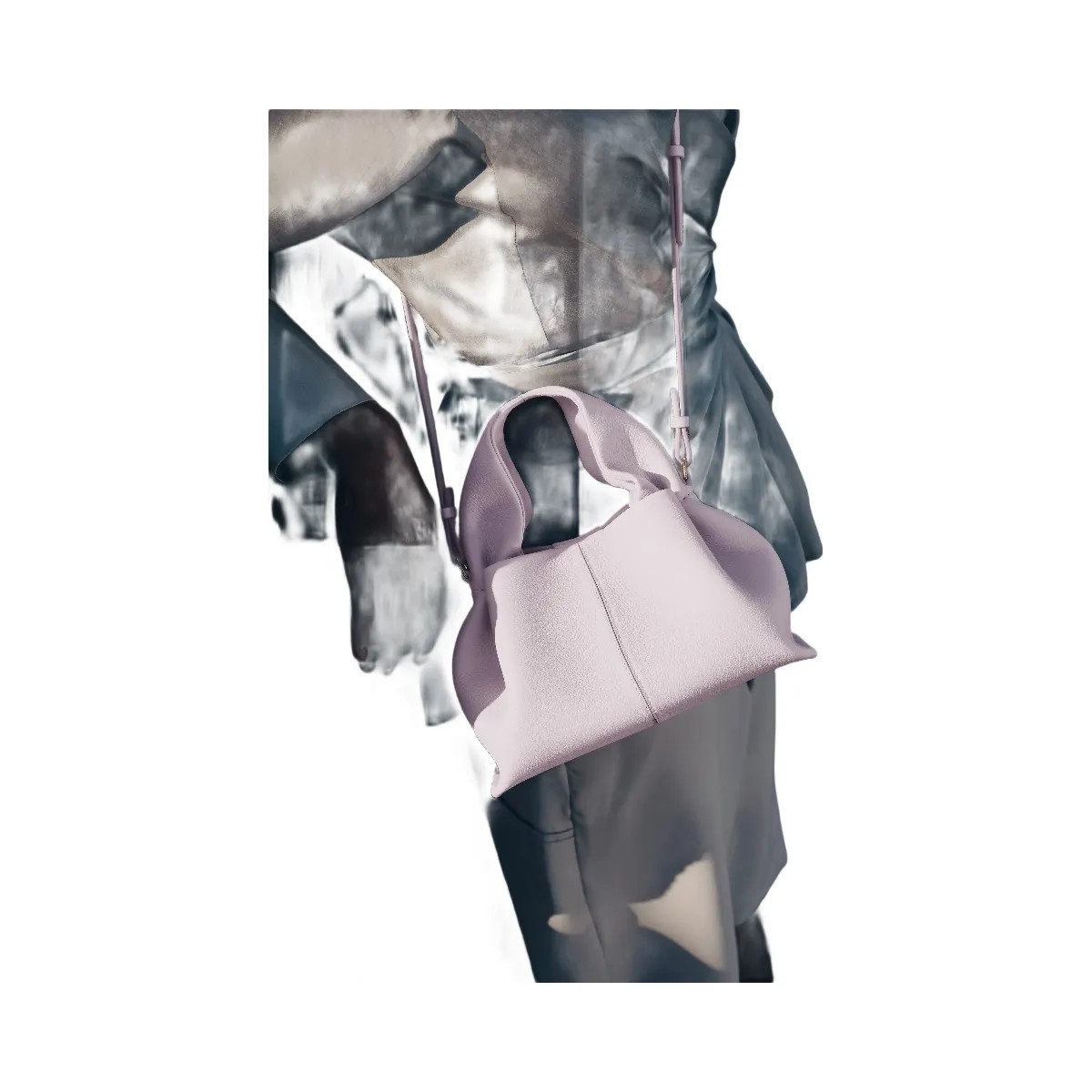 Polene Numero Neuf Mini Textured Wisteria - HypeFly India View 6