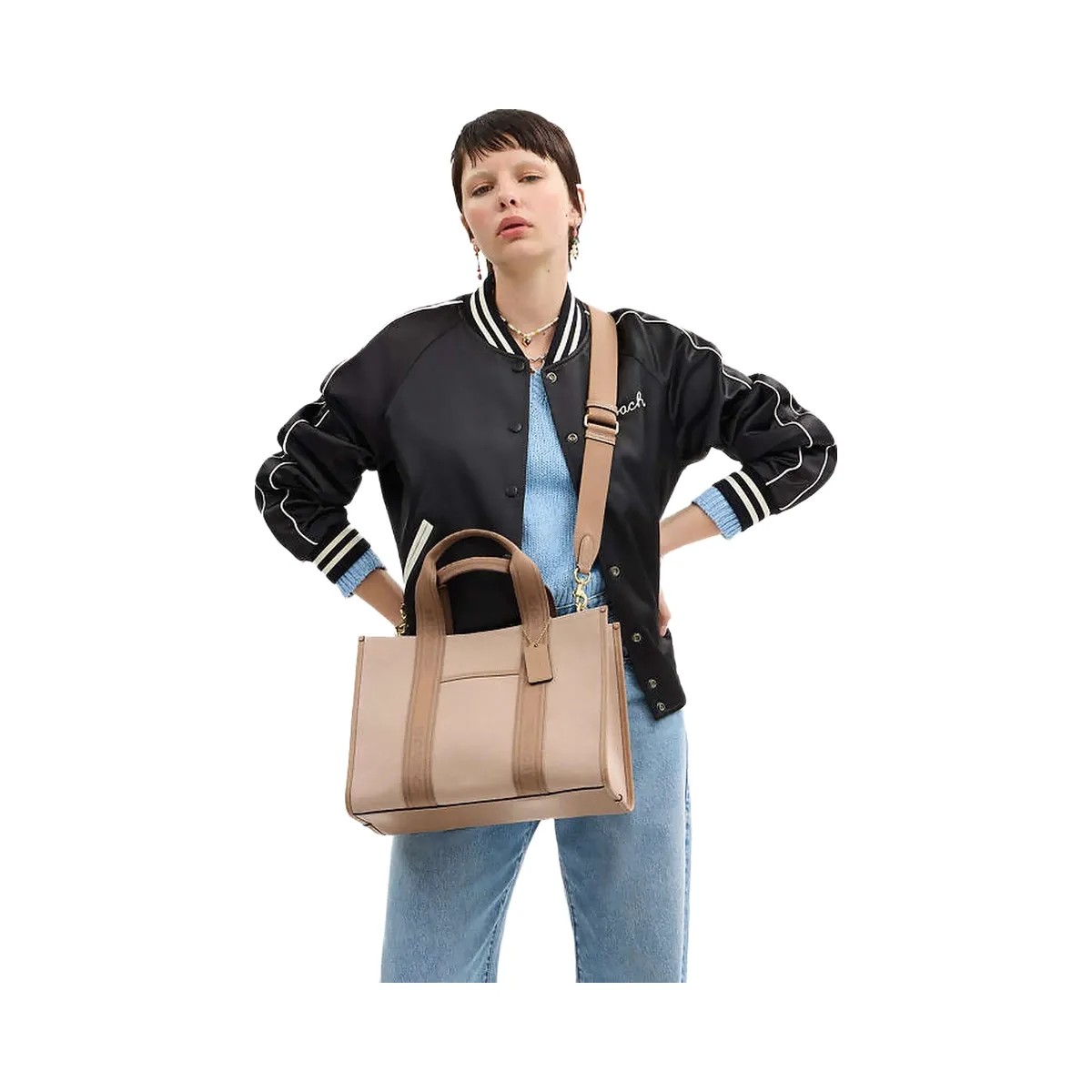 Coach Smith Tote Bag Canvas-Im-Dark Natural Multi - HypeFly India View 3