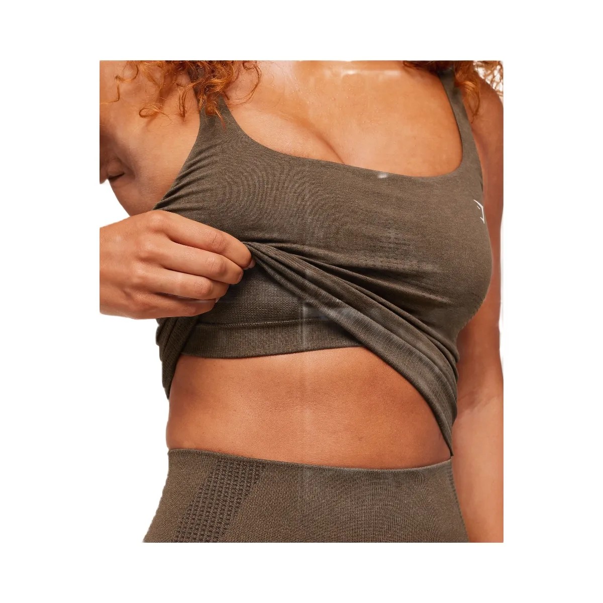 Gymshark Vital Tank With Shelf - Espresso Marl - HypeFly India View 3