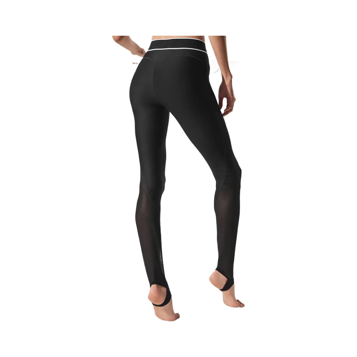 Alo Women's Airlift Mesh High-Waist Darling Stirrup Legging - Black - HypeFly India View 3