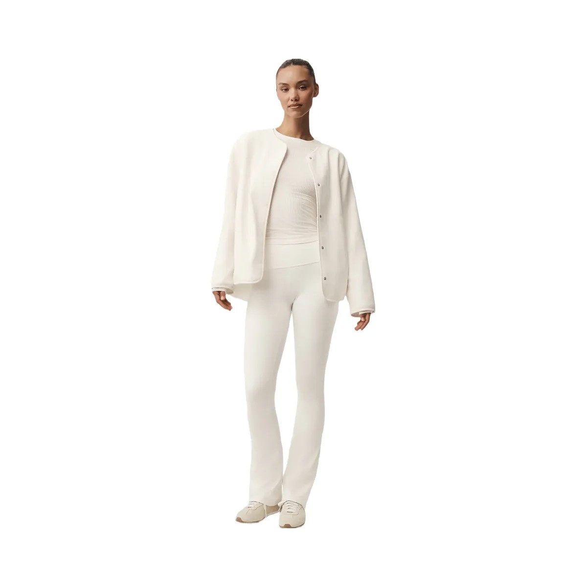 Alo Women's Polar Fleece Take Note Jacket - Ivory - HypeFly India View 1