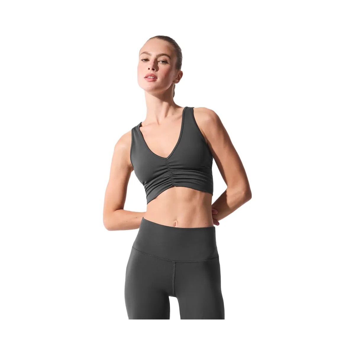 Alo Women's Wild Thing Bra - Anthracite - HypeFly India View 4