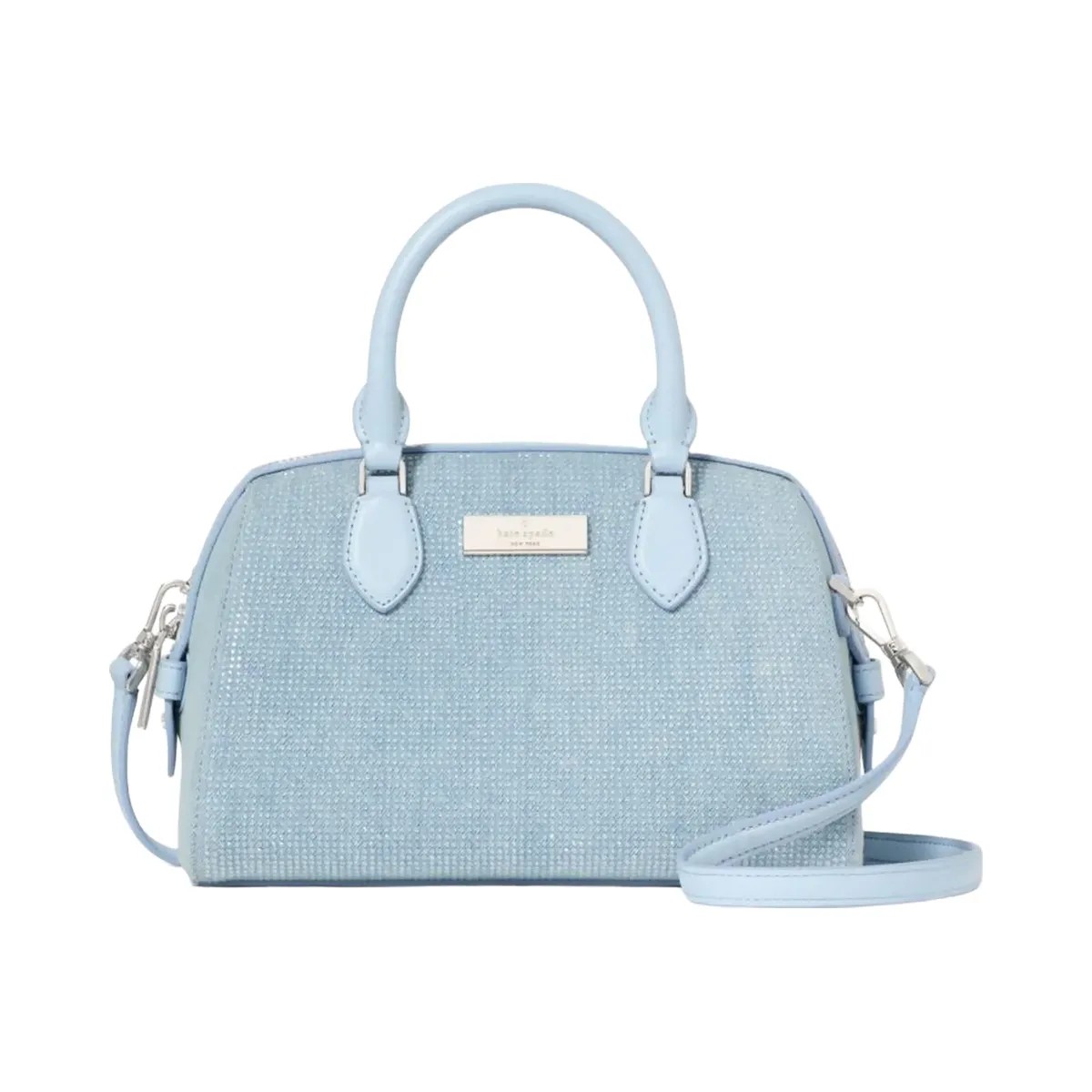 Kate Spade Madison Studded Denim Small Dolly Duffle Blue Multicolor - HypeFly India View 1