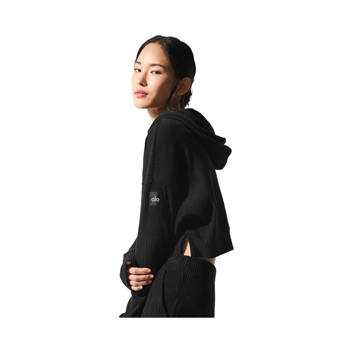 Alo Women's Muse Hoodie - Black - HypeFly India View 4