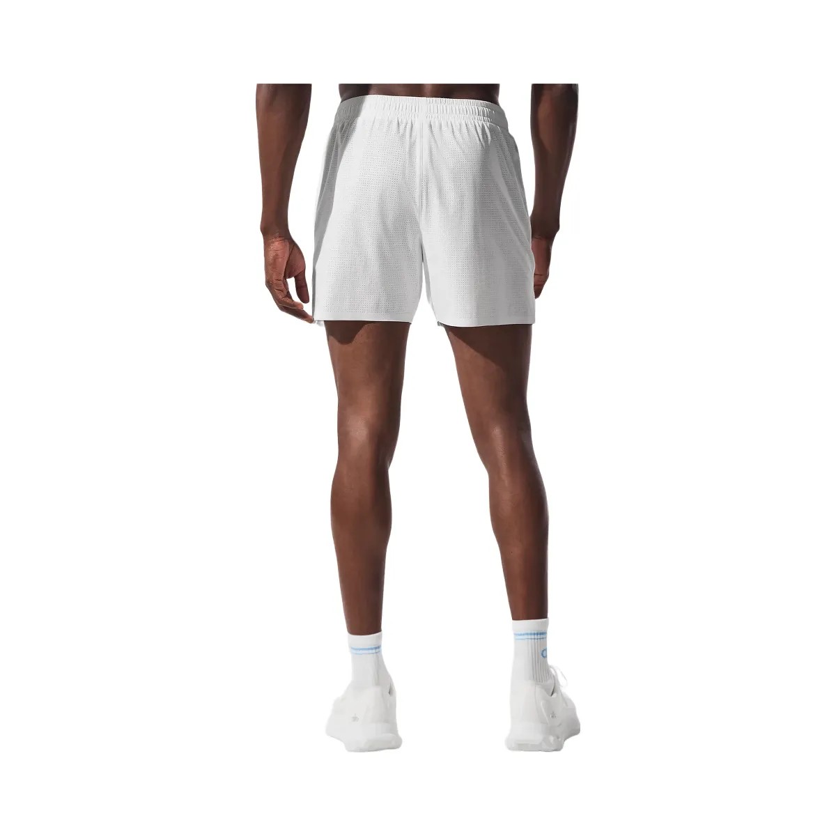 Alo Men's 5" Traction Running Short - White - HypeFly India View 3